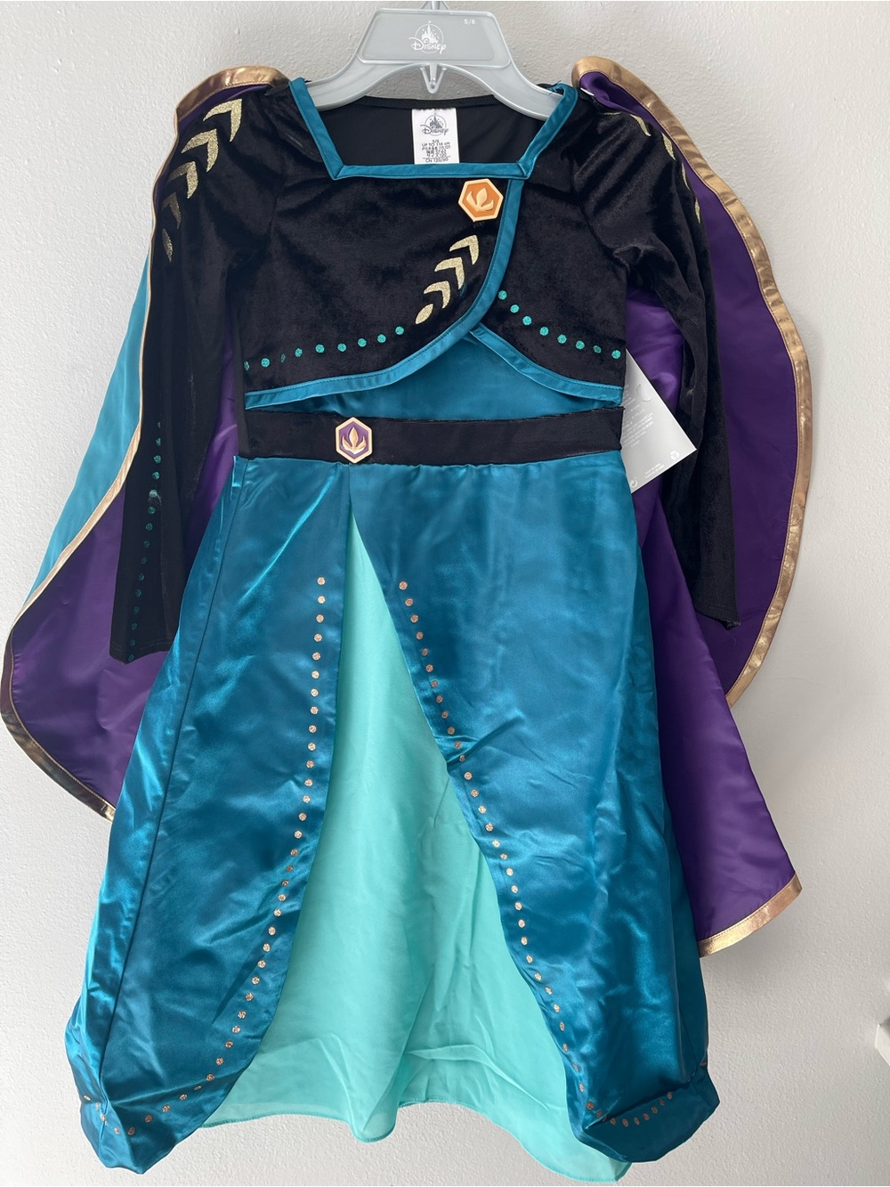 Disney Girls' Princess Anna Dress & Wig